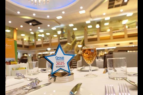 GLT Awards 2025: trophy in the restaurant at Hopton-on-Sea